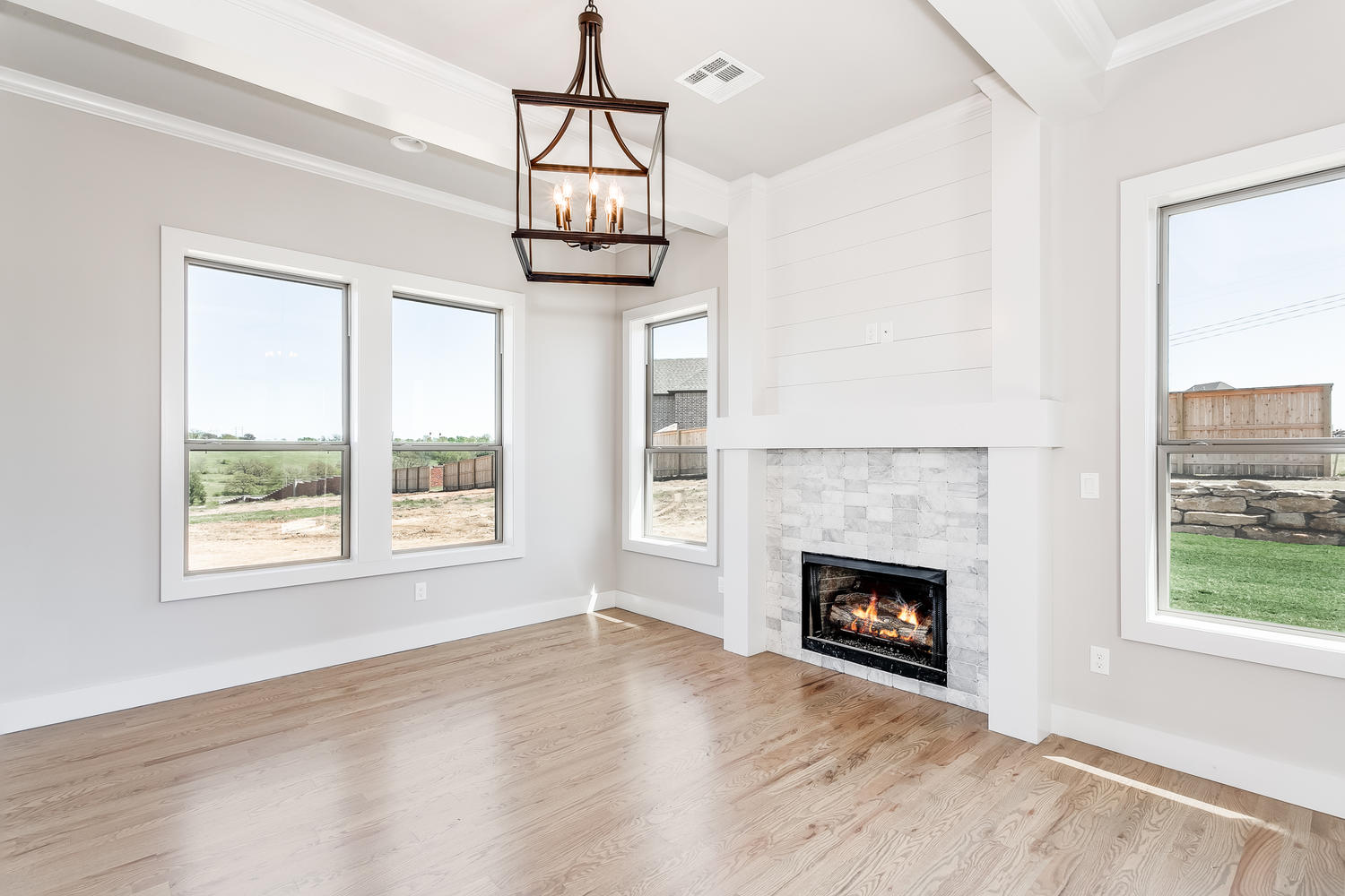 Fireplace room in Jenks Oklahoma House